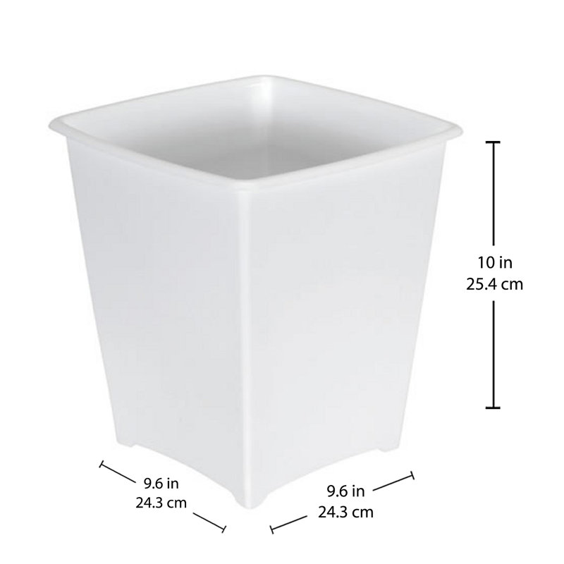 Plastic Open Waste Basket - 2 Gallons