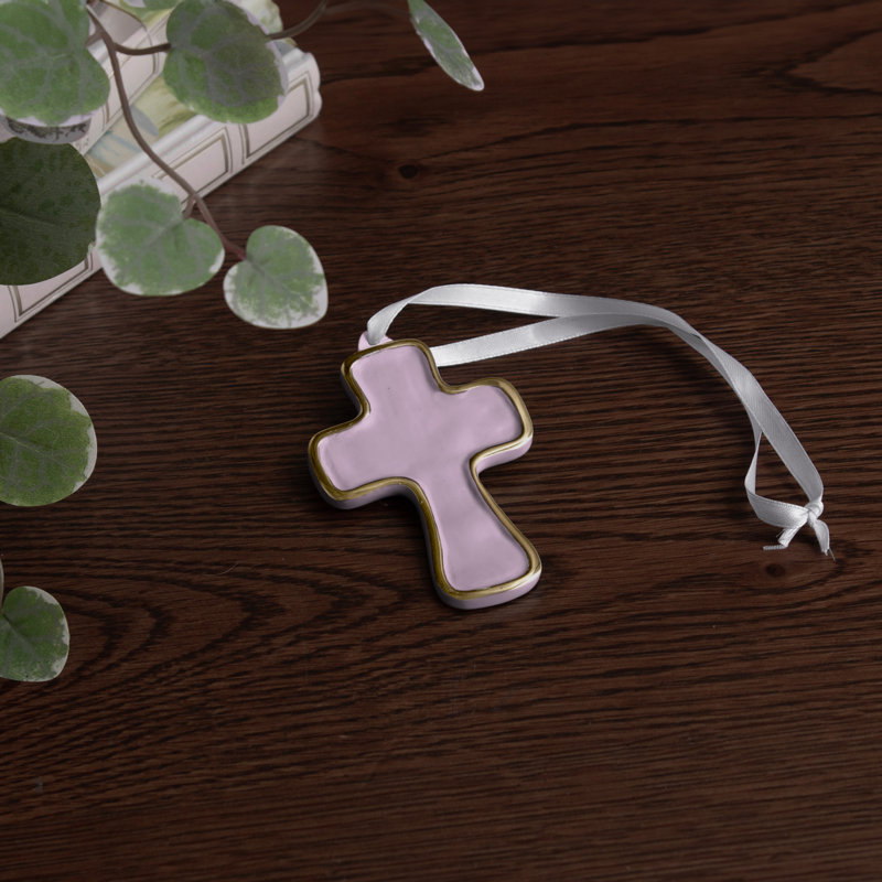 Ornement ENCANTO Croix d'Athènes, Rose