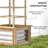 Wooden Raised Garden Bed With Trellis, Galvanized Planter Box Elevated Garden Bed For Garden, Patio, Natural Wood-1145400505
