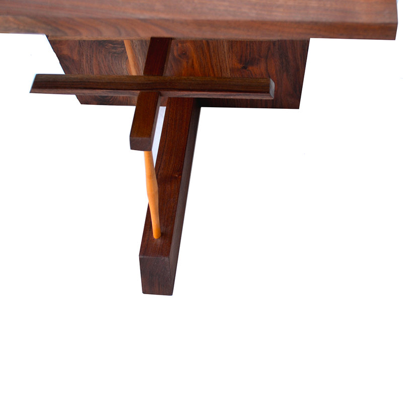 24'' W Solid Wood Console Table, Walnut