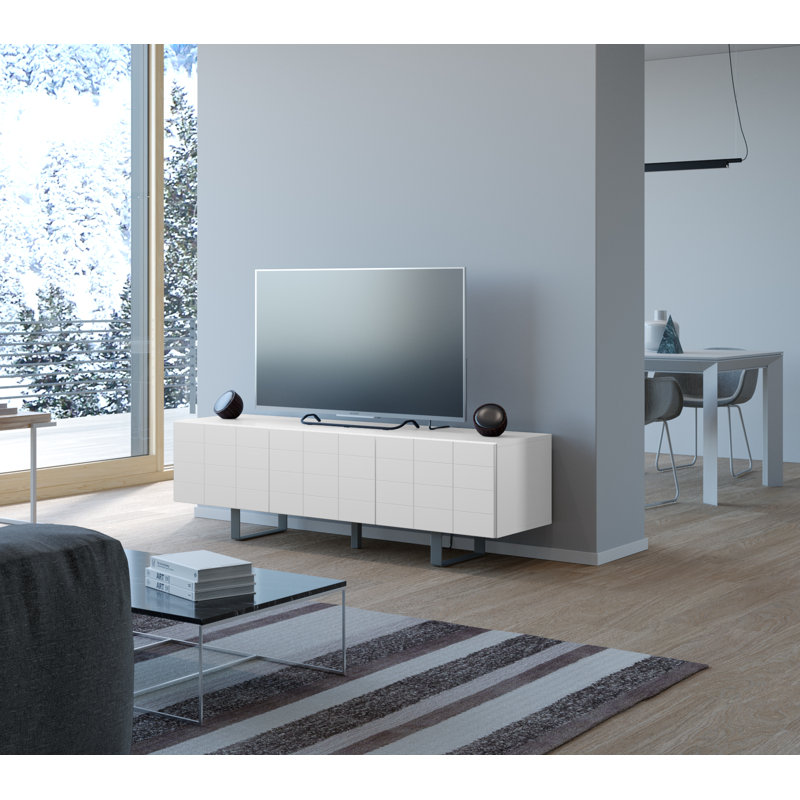Finnin Unfinished TV Stand for TVs up to 70", White