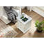 Tables de chevet en bois rustique avec station de charge, style maison de campagne en MDF blanc