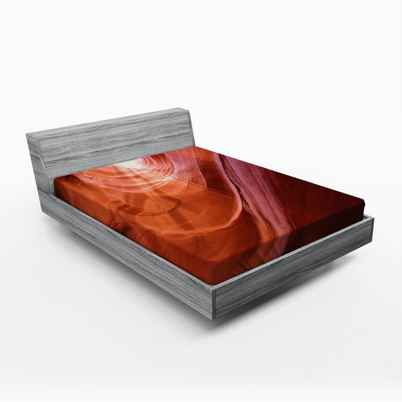 Microfiber Abstract Fitted Sheet, Full/Double Fitted Sheet