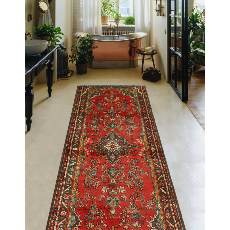 Khurram Distressed Tristan Red Runner