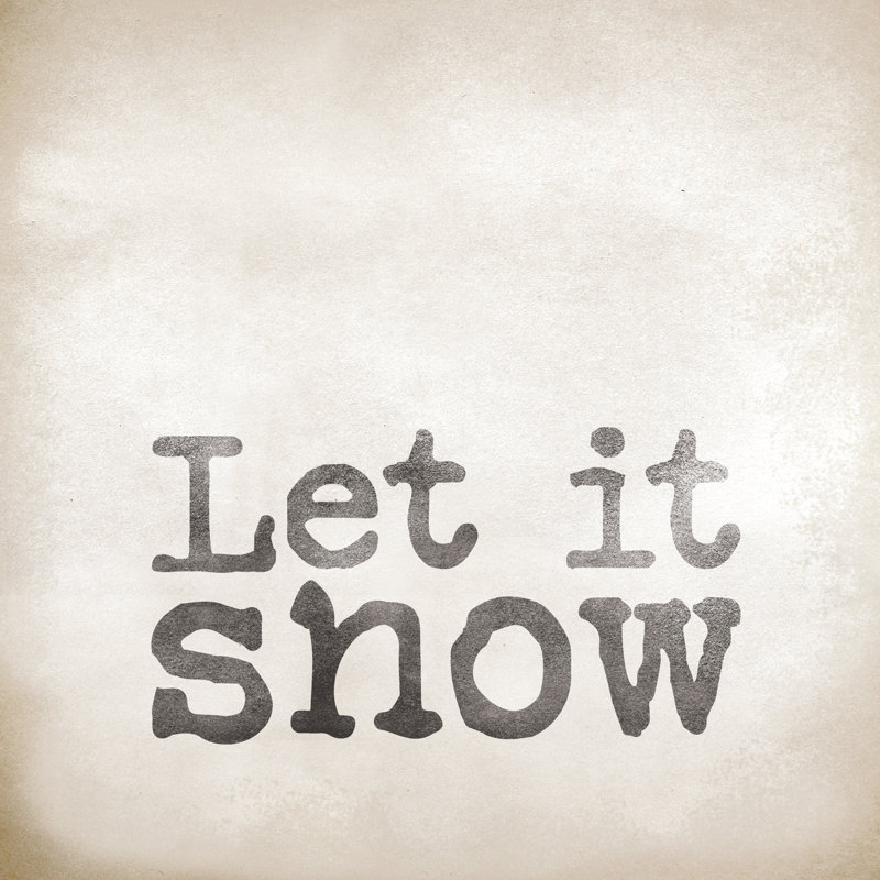 Let It Snow 7 - Wrapped Canvas Print, 30cm H x 30cm W x 3.8cm D