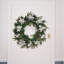 Décorations de Noël en forme de poinsettia à paillettes argentées (lot de 12)-1378657540