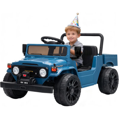 Camion-jouet électrique pour enfants 12 V avec véhicule parent avec télécommande parentale et lit de camion pour le jardin et le patio