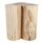 Table d'appoint sculptée en forme de cœur en bois sculpté pour le salon - Table de bout naturelle étroite pour la maison ou le bureau - 18 po, brun clair et brun