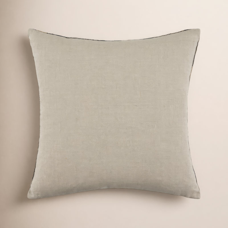 Marzano Accent Pillow, Pillow Cover Only - No Insert, Square 18", Black/Gray/Beige