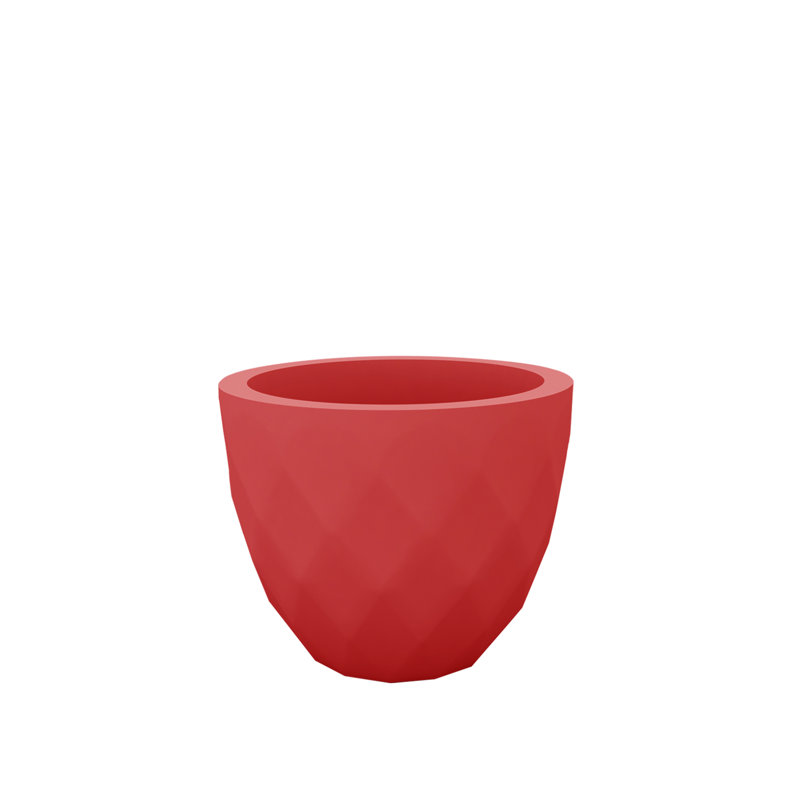 Vases Resin Pot Planter, 17.75" H x 21.75" W x 21.75" D, Steel