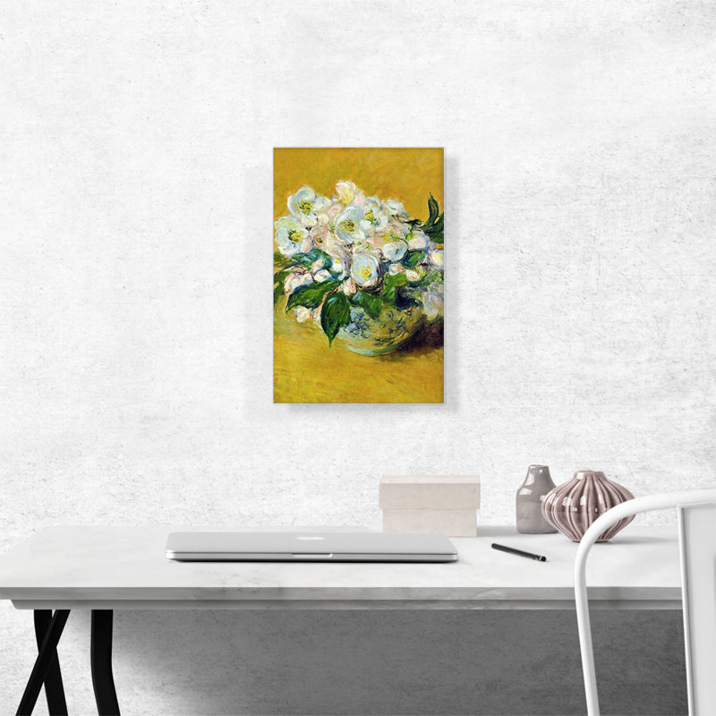 «Christmas Roses 1883» par Claude Monet, reproduction d'art sur toile tendue, H 18 po x l 12 po x 1,5 po