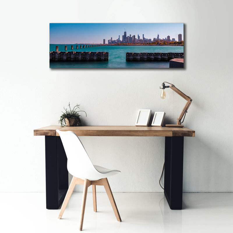  «Chicago Fall» par Epic Portfolio, art mural sur toile, 60 po x 20 po