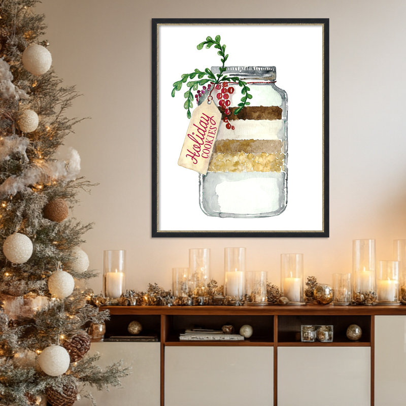 Pot à biscuits de Noël par Rosana Laiz Blursbyai, impression sur toile encadrée