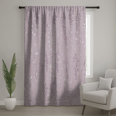 Rideaux à motif floral et voilages à motif floral - 1 panneau