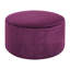 Rond mauve enveloppé de velours - 16,5 pouces de hauteur, 29,52 de largeur, idéal pour les espaces de vie modernes