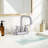 4 Inch Centerset Bathroom Faucet With Pop Up Drain, Double Handle High Arc Bathroom Sink Faucet-111632593