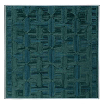 Machine Washable Trellis Blue Area Rug
