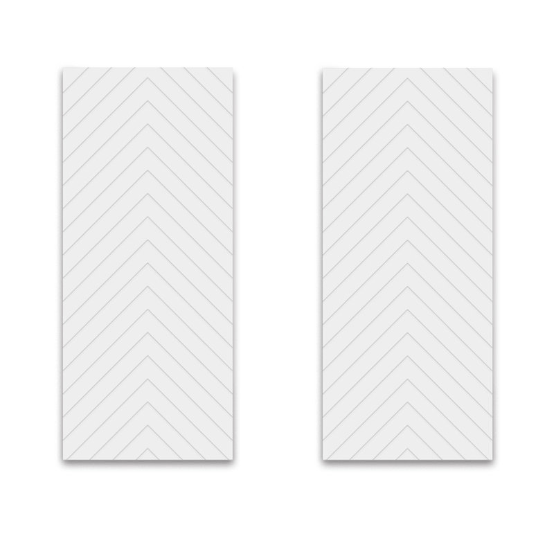 Portes de placard coulissantes à panneaux en bois manufacturé, Crème clair, 72 po x 84 po