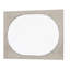 Miroir Celly, bords ronds biseautés, bois d'hévéa massif chêne blanc 36 x 46