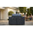Brand-Man 6-Burner Gas Outdoor Kitchen Island with Side Burner & Griddle Included, LPG/NG Convertible, Fold-out Table & Storage (72,000 BTU)