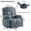 Fauteuil inclinable surdimensionné à bascule pivotant de massage de 38 po, avec chaleur et vibration à 8 points, port USB, porte-gobelets-1557860802