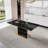 Hertzog Contemporary Rectangular Dining Table With Metal Base-748314562