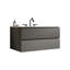 Unité de lavabo de salle de bain Modern Space Grey - Boîte de rangement en céramique-237558893-237558889