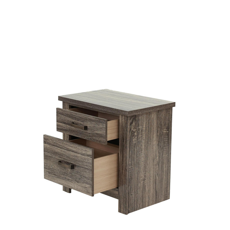 Table de chevet en chêne gris