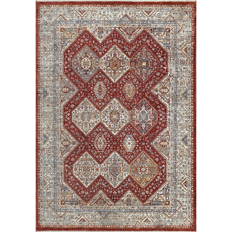 DAKOTA 7.10X10.10 6641-399 RED/MULTI, Rectangle 7'10" x 10'10"