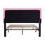 Structure de lit double tapissier avec tête de lit capitonnée en lin, support de lattes de bois, aucun sommier requis, rose-1102557154-1102556959