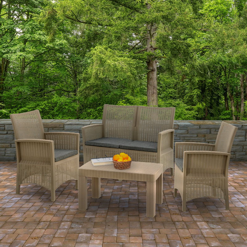 Gestur 4 - Person Patio Conversation Set with Cushions