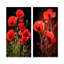 Crimson Cascade Poppy Field - Ensemble de 2 décorations murales coquelicots-830334357-830334355