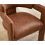 Fauteuil de salle à manger rembourré moderne avec dossier de 19 po de hauteur H 19 po