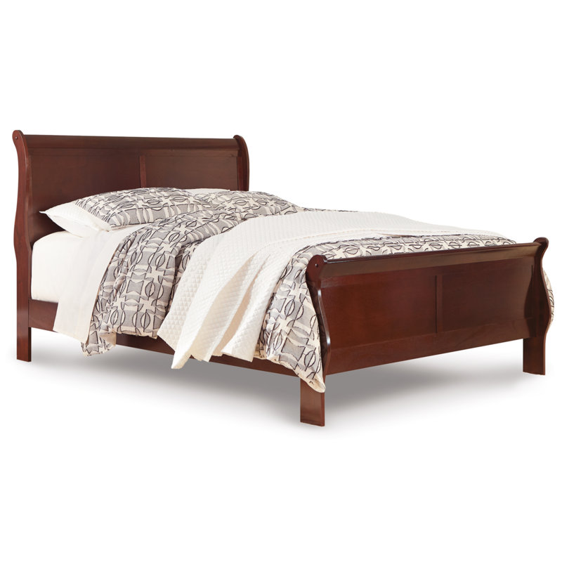 Queen Sleigh Bed With 2 Nightstands, Queen