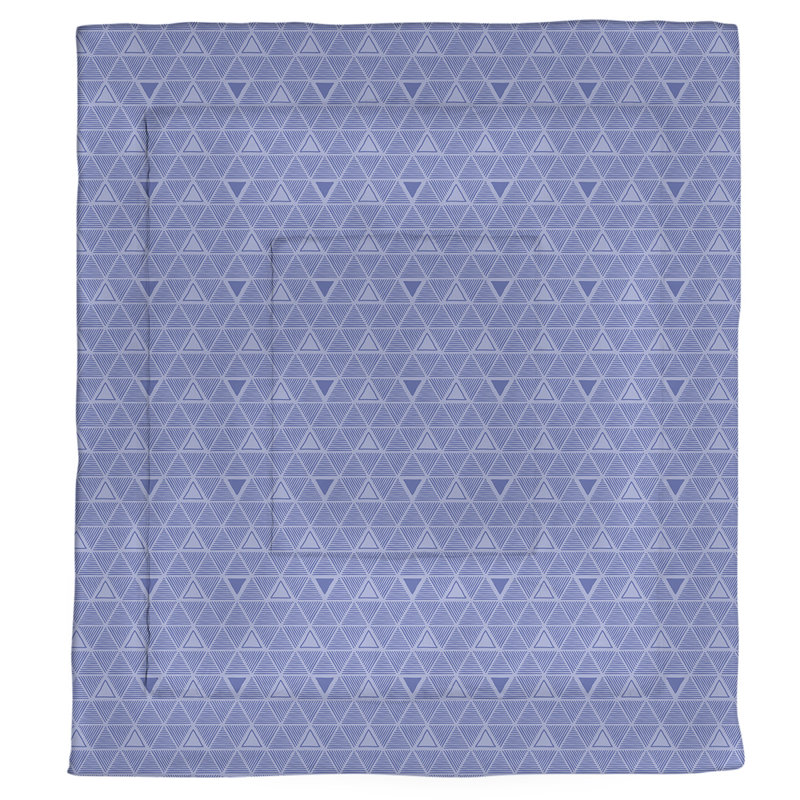 Édredon en microfibre réversible Patricia Geoffrey, Édredon grand, Bleu / lait