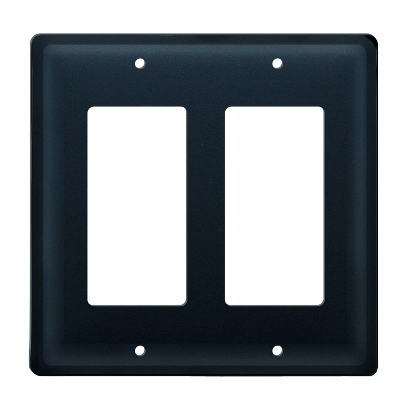 Plain Double GFI 2-Gang Duplex Outlet Wall Plate