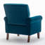Fauteuil à accoudoirs roulés traditionnel, structure en bois de bouleau massif avec pieds fuselés bruns, chaise rembourrée en mélange de polyester avec siège rembourré de mousse pour le bureau du salon