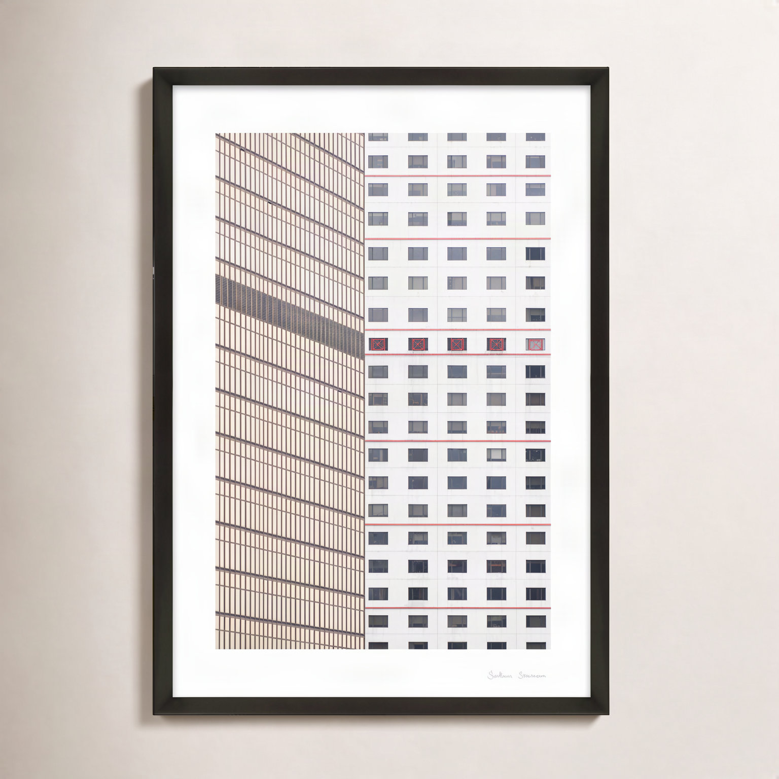 Loui "Hong Kong 1" Photo Print, 25" H x 17.5" W x 1.25" D, Black