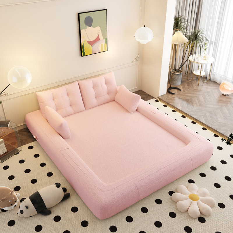 Canapé-lit Boneless 3-in-1 Teddy, Rose