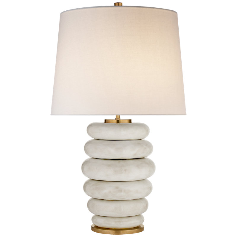 Kelly Wearstler Phoebe Stacked Table Lamp, Antiqued White