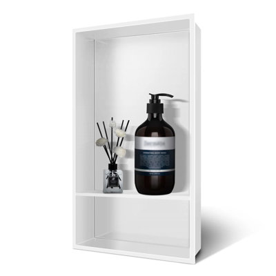 Veyra White 13 In. W X 25 In. H X 4 In. D Shower Niche