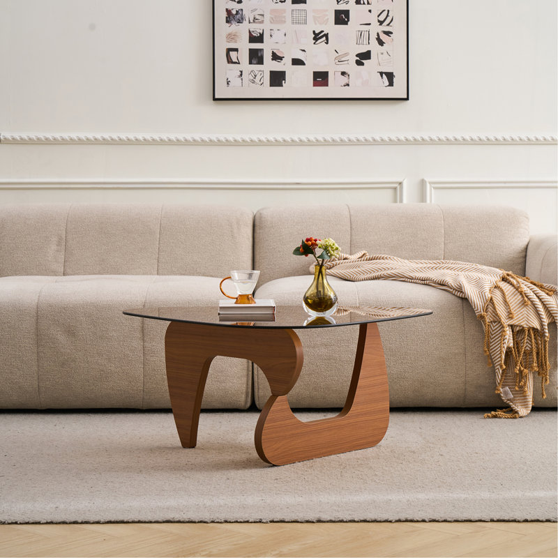 Table basse de style campagnard Century, Brun