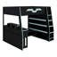Functional Loft Bed System with Multi-Storage, Customizable RGB Lighting, and Desk with Variable Placement-1882867735