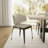 Curved Back Upholstered Dining Chiar (Set Of 2)