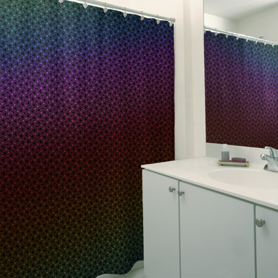 Rideau de douche simple hexagonal classique