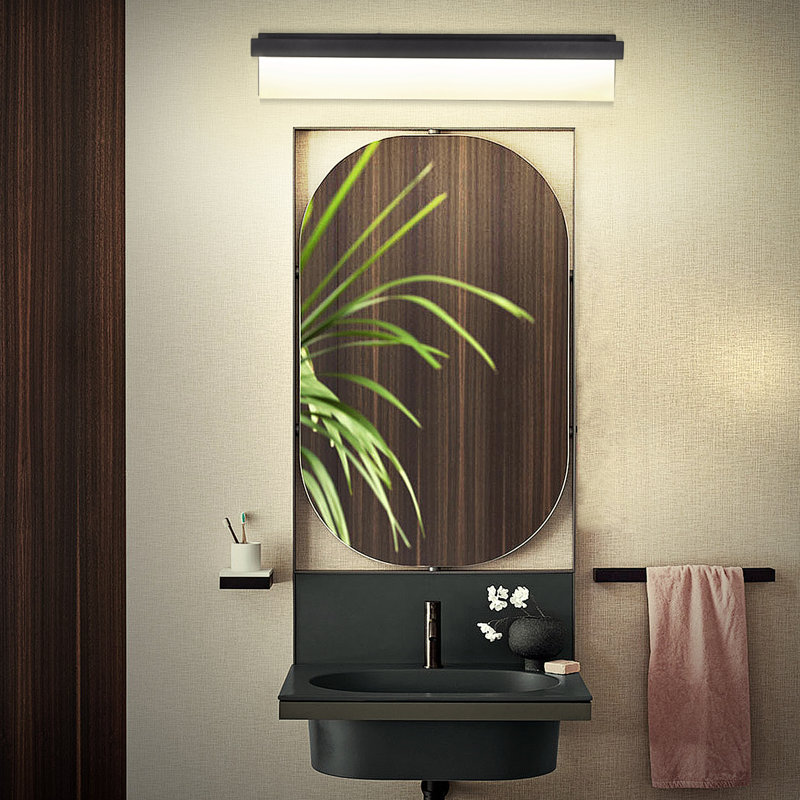 Barre de salle de bain à DEL Arhan, Noir, 18 W
