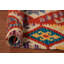 Tapis oriental coloré en laine Kilim 8 x 10