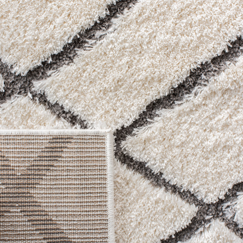 Sparta Shag Performance Geometric Rug, Square 6'7"