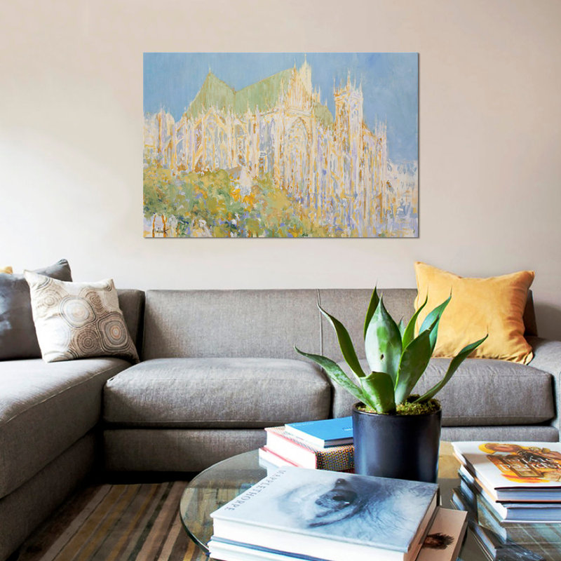 « cathedral iii », reproduction sur toile, H 18 po x l 26 po x P 1,5 po, Toile avec cadre noir, Pas de tapis