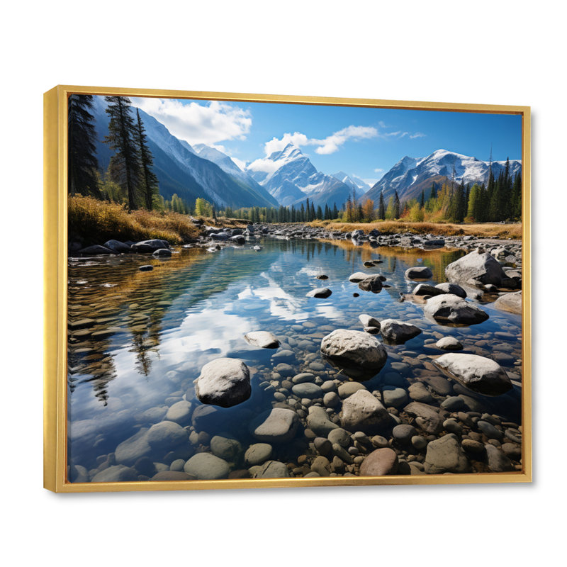 Canada Majestic Rockies II - impression, H 34 po x l 44 po x P 1,5 po, Cadre flottant doré